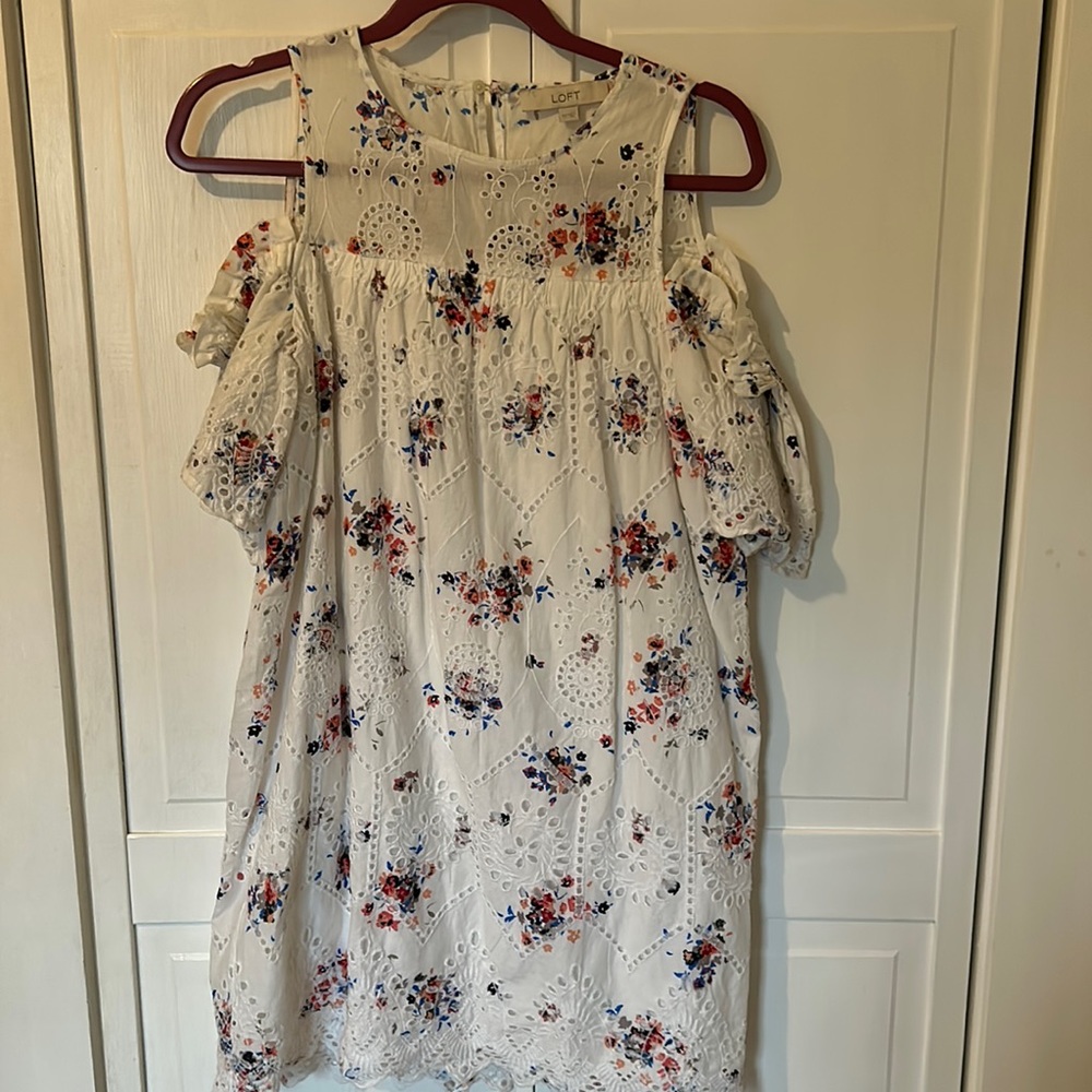 Loft eyelet casual dress